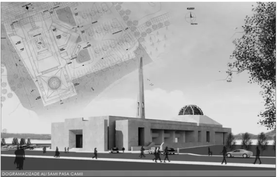 FIGURE  4.   The  Dogramacizade  Mosque  complex, Ankara,  by  Erkut  Sahinbas  (2004-2008).