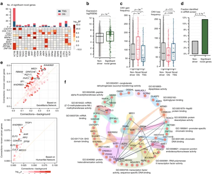 Fig. 5 Evaluation of novel cancer genes predicted by driverMAPS. a Overview of predicted novel cancer genes