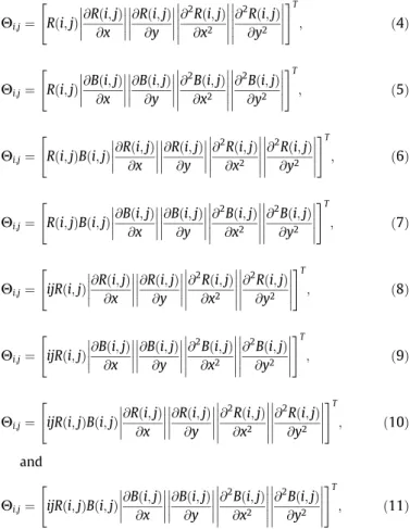Fig. 2. Illustration of the feature selection from covariance matrices. Features extracted from the property covariance matrices are shown as black dots: (a) Eqs.