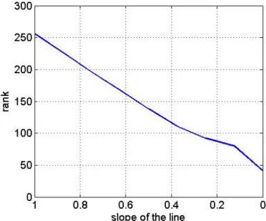 Figure 3.10: Vertically sheared line rank with increased tolerance