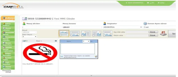 Figure 2 - A sample MMS preparation screen   