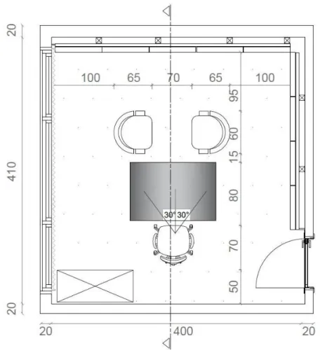 Figure 8: Plan of the experiment room 