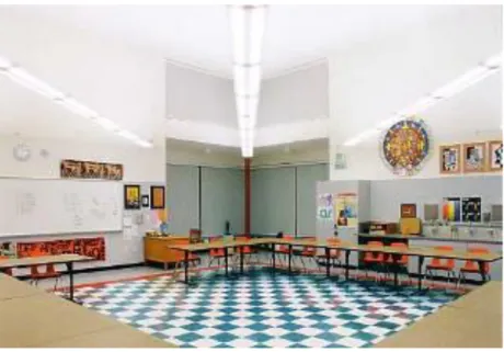 Figure 8: A view from an example of artificial lighting in learning environment 