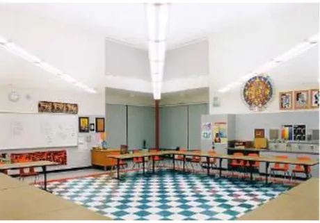 Figure 8: A view from an example of artificial lighting in learning environment 