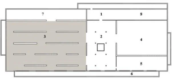 Figure 4.5: İstanbul Modern Art Museum First Floor Plan (Drawn by the author.) 
