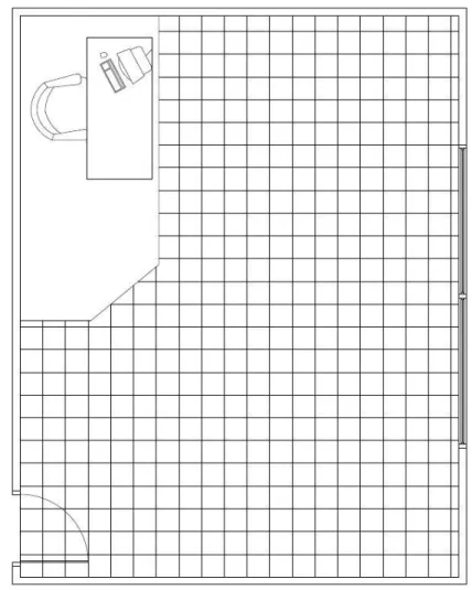 Figure 4.3. Plan of the transverse use of lecture room FRONT LEFT RIGHT  BACK LEFT  RIGHT 