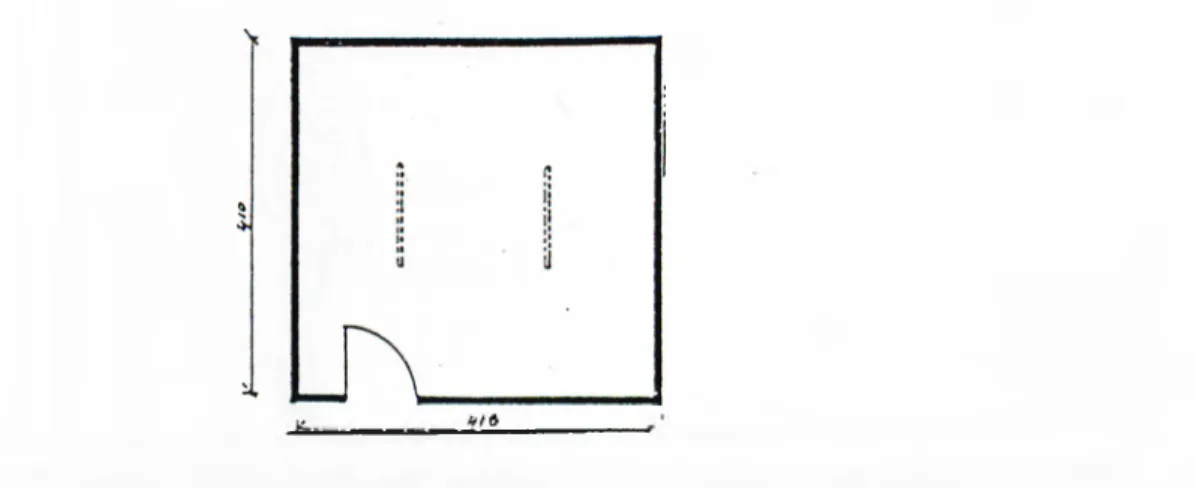 Figure 5.3 shows the arrangement of cove  lighting and wall washing  in the  room.  The uplighting  in the room was provided by two torcheres with  dimmers
