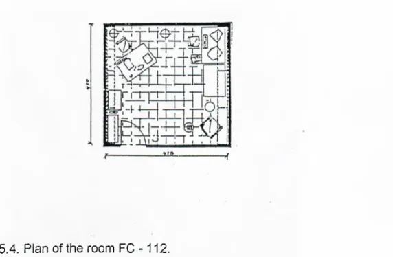 Fig.  5.4.  Plan of the room  FC -112.