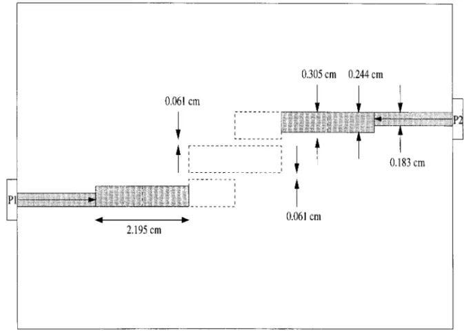 Figure 9. Layer information for the band-pass filter shown in Figure 8.