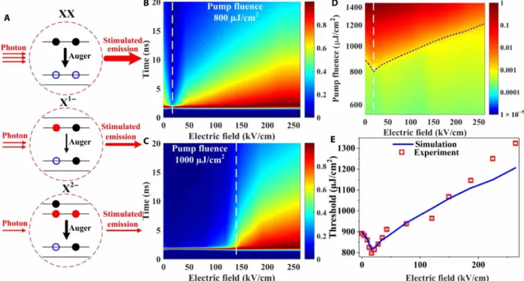 Fig. 5. Modeling of the ASE threshold using the kinetic equations and experimental parameter inputs