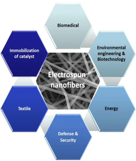 Figure 3. Applications of electrospun nanofibers. 