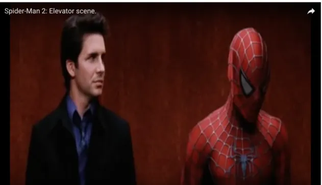Figure 9. Scene from Spider Man 2 [screenshot] Raimi, S. (Director). (2004). Spiderman 2 [Motion  Picture] 