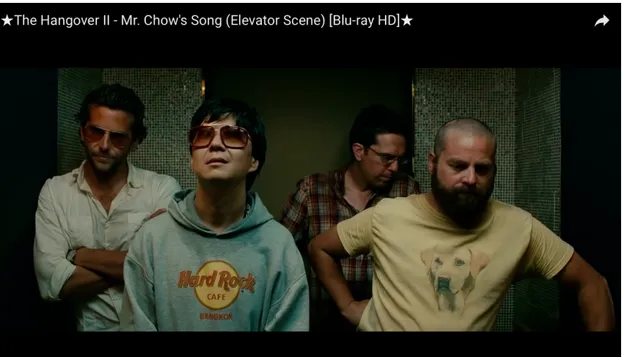 Figure 11. Scene from Hangover II [screenshot] Phillips, T. (Director). (2009). Hangover [Motion  Picture]