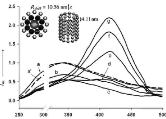 Figure 9 Schematics of the CdTe–Ag nanowire–nanocrystal structure with enhanced emission properties due to the photon–