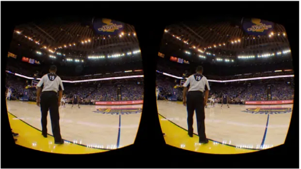 Figure 4. A Screenshot from NBA VR Livestream 