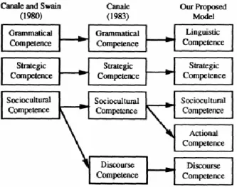 Figure 2. Chronological evaluation of the communicative competence model 