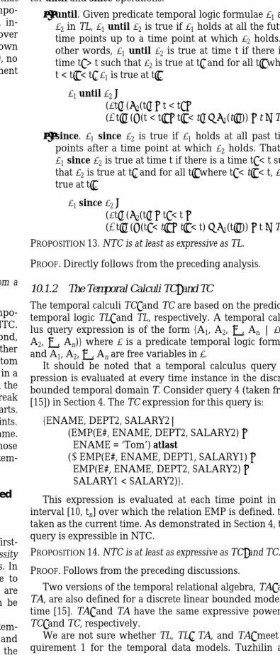 Fig. 8. The temporal structure for the EMP relation.