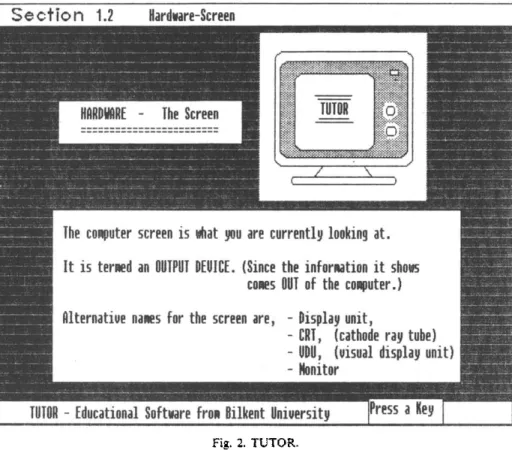 Fig. 2. TUTOR .
