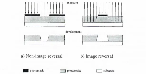 Figure  3.10:  The  image  reversal  lithography  .