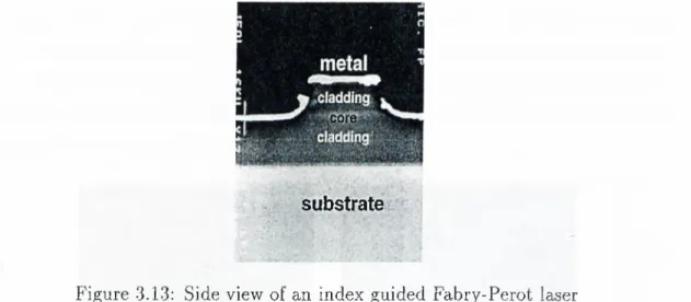 Figure  3.13:  Side  view  of an  index  guided  Fabry-Perot  laser