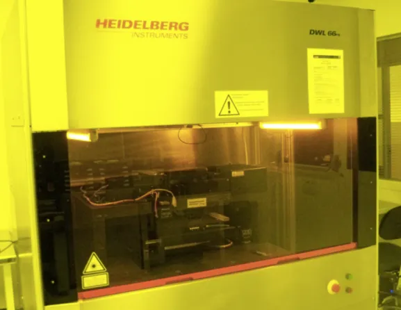 Figure  3.4:  Heidelberg  Instruments  DWL-66  laser  mask  writer  used  for  photomask production