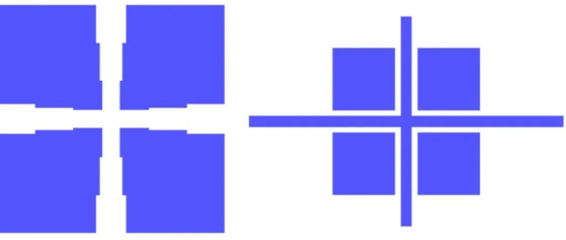 Figure 3.3: Examples for alignmentmarks used in this project