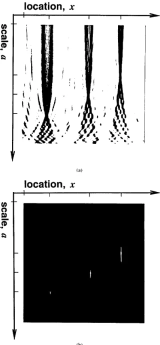 Fig.  1.  Simulated  1-D  hologram.  The  horizontal  axis  is  the  x-coordinate  and the gray  value variation  is the f ( 