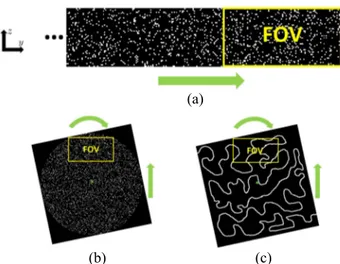 Fig. 2. Practical implementations of CCSs. a) Sliding CCS (S-CCS) filled randomly with MNPs and slided through the FOV