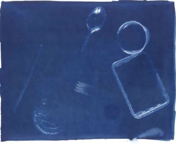 Figure 11. Fauxssille created with single use plastics used with meals.  