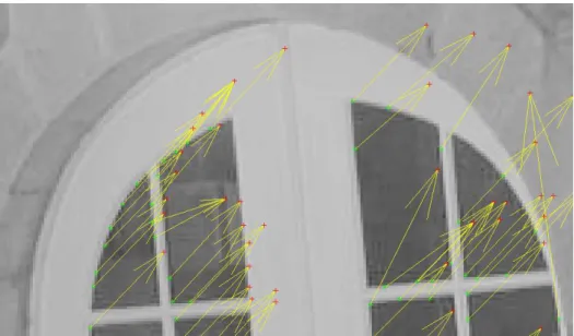 Figure A.4: The matched feature points among points detected shown in Fig- Fig-ure A.3 by using gray-level patch description.
