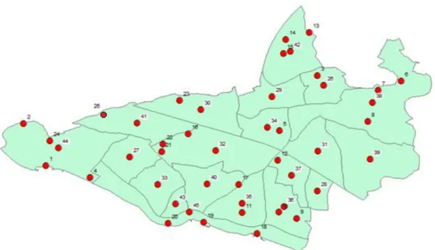 Figure 5-1. The Map of Kartal Data Set 