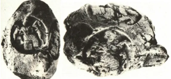 138b (Özgüç 1980: Fig. III-32a)  138c (Özgüç 1980: Fig. III-32b)  139.   Imprint on a bulla 