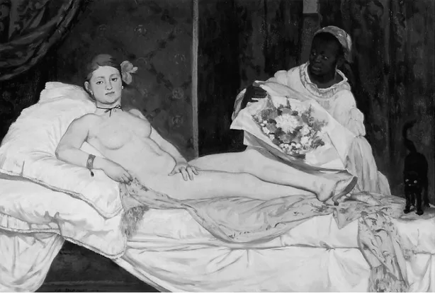 Figure 15  Manet, Edouard  Olympia  1863  Oil on canvas  51 3/8 x 74 3/4 in. (130.5 x 190 cm)  Musee d'Orsay, Paris 