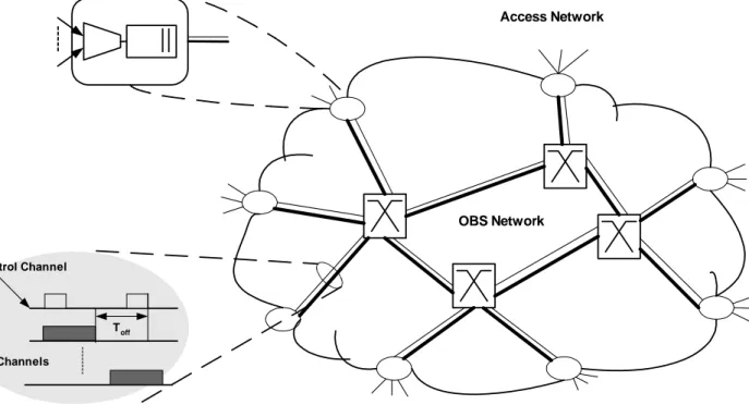 Figure 2.1: OBS network architecture.