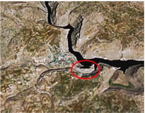 Figure 17: An aerial photo showing the location of Eğil (Comfort, 2008a: 288) 