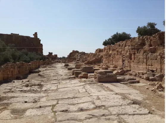 Figure 21: Roman agora and the main road in Dara (Author’s photo) 