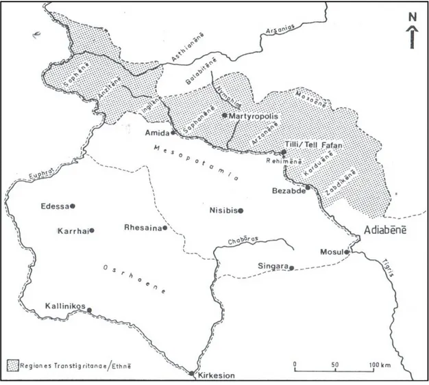 Figure 25: Roman Mesopotamia after the Peace of 299 (Lee, 1993: Map 5) 