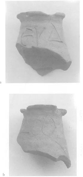 Fig. 9  :  Amphores carottes. Musée de Sinop.  Fig. 10 a et b :  Support inscrit. 