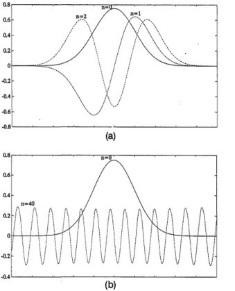 Fig.  1.  Hermite-Gaussian  (HG) functions  of different  orders n.