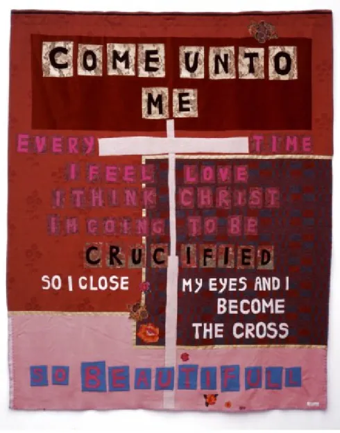 Figure 10: Tracey Emin, Automatic Orgasm, 2001, appliqué blanket. 