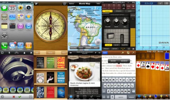 Figure 4.6 - Various apps. 