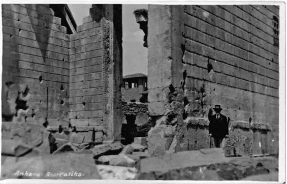 Figure 1. Anonymous postcard showing the Temple of Augustus (VEKAM Archive).