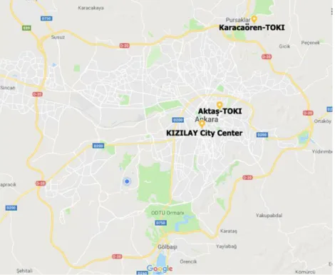 FIG. 1. The map of Ankara (Google Map). [Color figure can be viewed at wileyonlinelibrary.com]