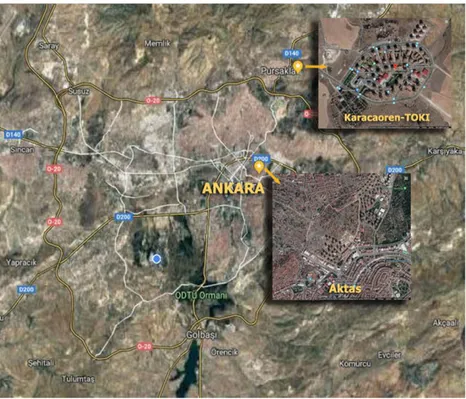 FIG. 2. The aerial view of Ankara (Google Earth). [Color figure can be viewed at wileyonlinelibrary.com]