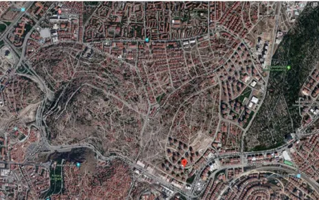 FIG. 6. New real estate development on the former gecekondu site and Karaca¨oren-TOKI (K-TOKI), 2017 (Google Earth)