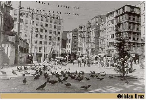 Figure 9. Front of Galatasaray High School before the sit-in, Aclan Uraz, Cumartesi Anneleri Fotoğrafları (Istanbul: Çağ Yayıncılık,1997).