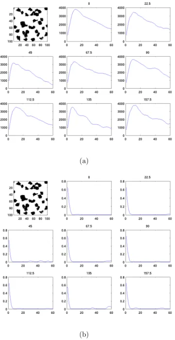 Figure 4.4: Example building pattern with corresponding co-occurrence-matrix based textural features