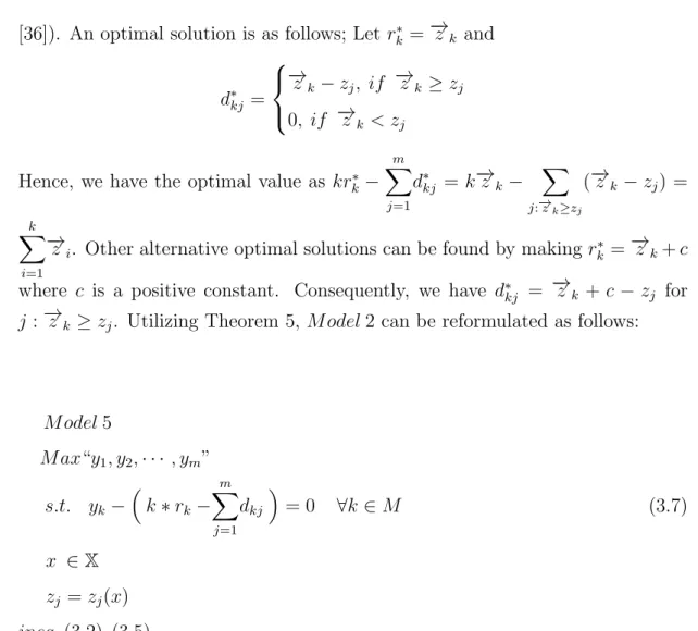 Figure 3.1a below shows eight non-dominated points in the classical dominance sense plotted in the criteria space (in terms of the variables z k )