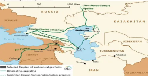 Figure 6: Major Kashagan Oil Export Routes 