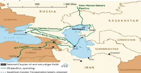 Figure 6: Major Kashagan Oil Export Routes 
